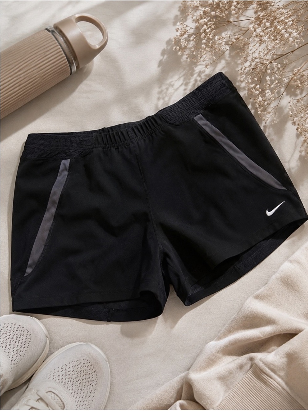 Nike women’s black running jogging shorts dry fit m